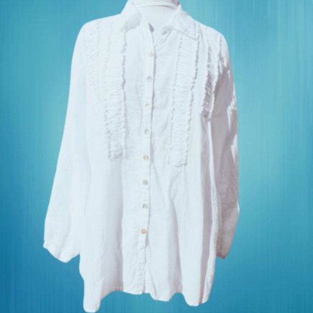 Sundance JP and Mattie Women's Large 100% Cotton BOHO Button up Prairie Lagenlo